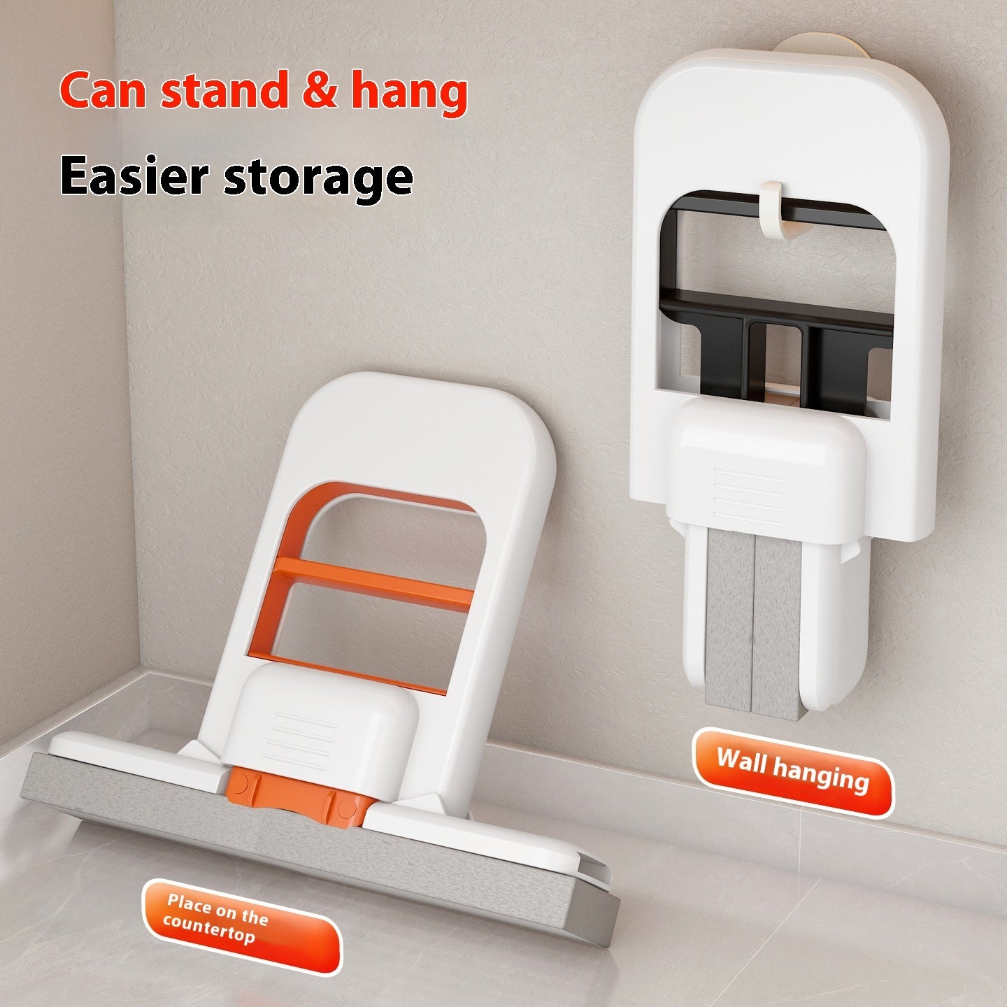 Portable Handheld Mop- Easy Cleaning For Kitchen, Bathroom & Car