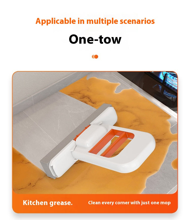 Portable Handheld Mop- Easy Cleaning For Kitchen, Bathroom & Car