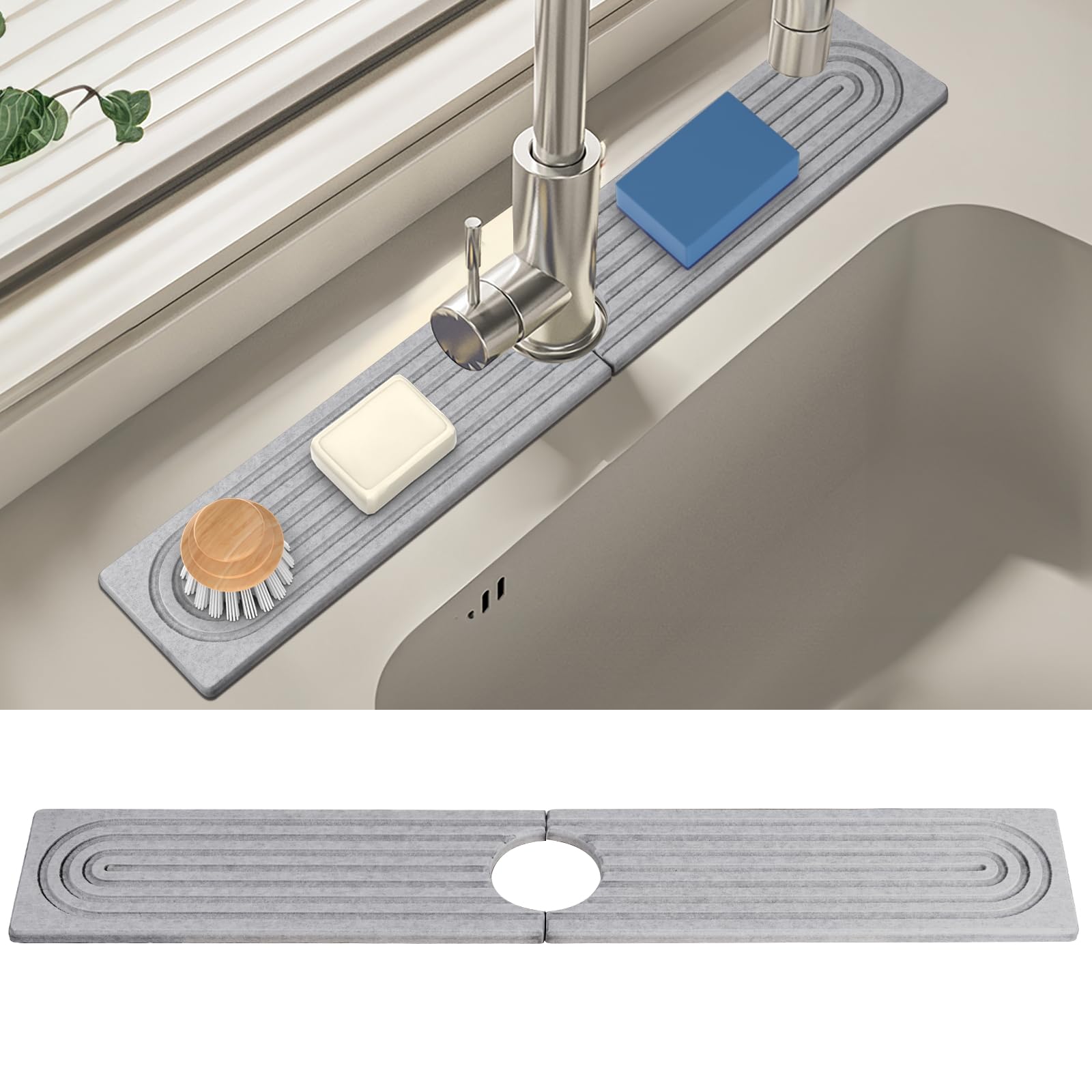 Quick-Dry Kitchen Sink Splash Guard