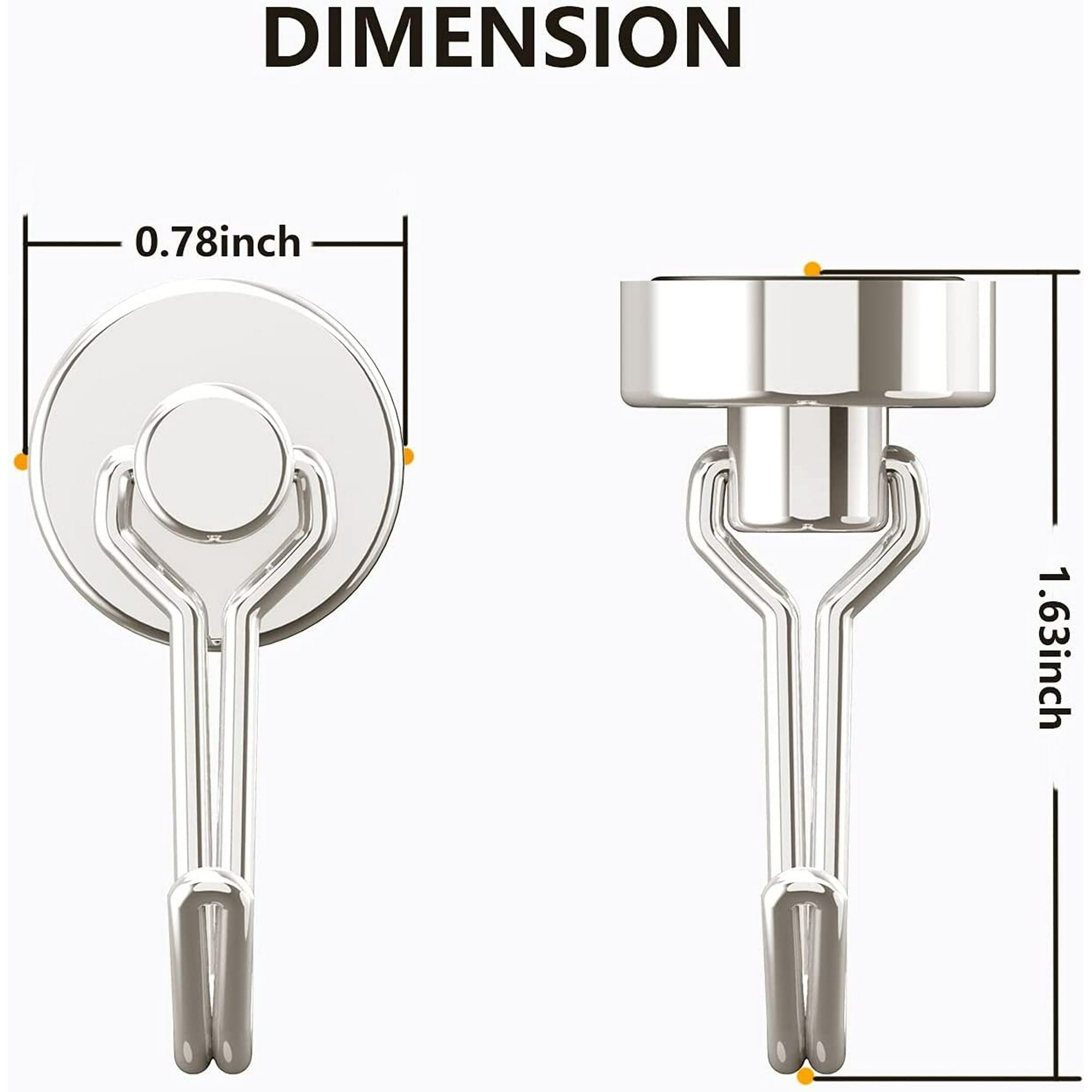 Heavy-Duty Magnetic Hooks (8-Pack)