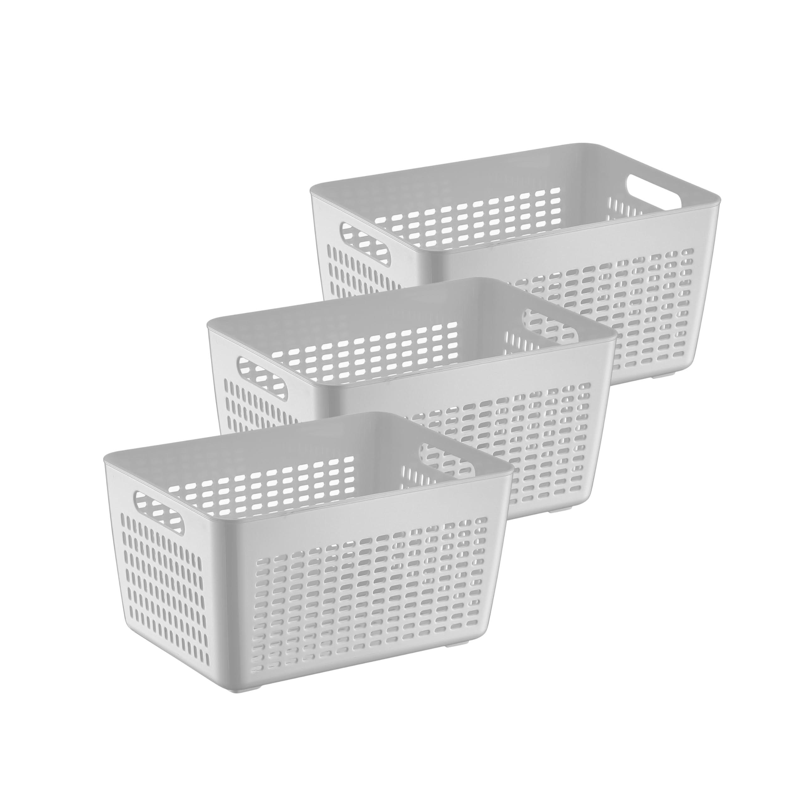 3-Pack Stackable Pantry & Fridge Organizer Bins